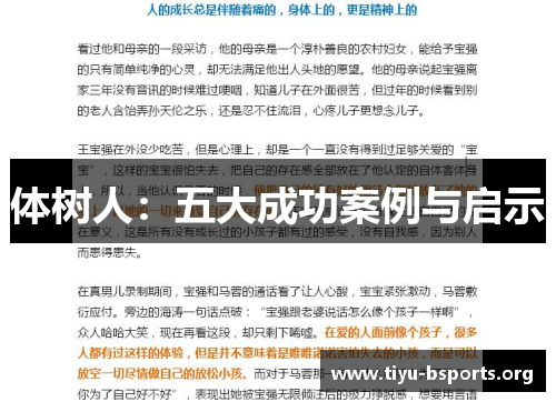 体树人：五大成功案例与启示